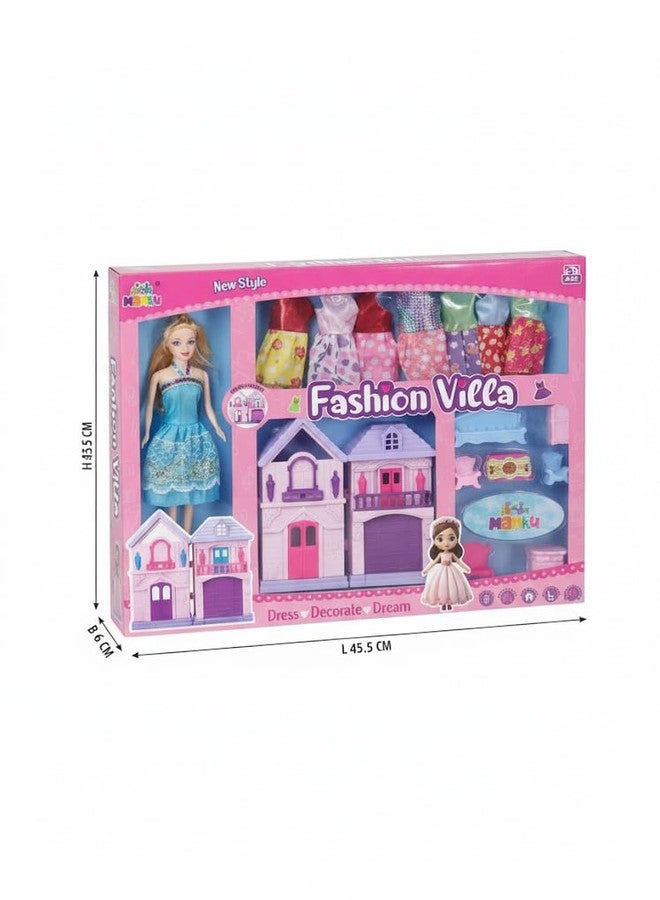 JALKAR "Fashion Villa Dollhouse and Doll Set from The Brand This Toy Set is Designed for Imaginative Play, Allowing Children to Create and Decorate a Dream Home for Their Dolls. - Image 3